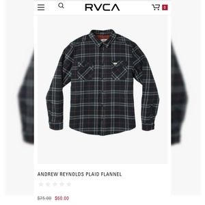 RVCA ANDREW REYNOLDS PLAID FLANNEL